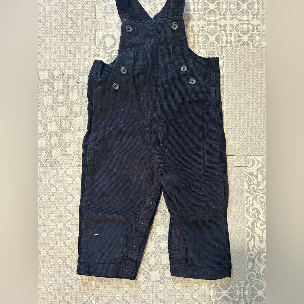 Carter’s navy blue corduroy 12 month boy overalls